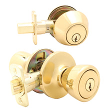 Load image into Gallery viewer, Entry Door Knob and Deadbolt, PB
