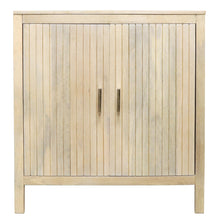 Load image into Gallery viewer, InPlace Cabinets, Real Mango Wood 2 Door Accent Cabinet, 32 Inch W x 15 Inch D x 34 Inch H, Beige, The Eodem, 9020004