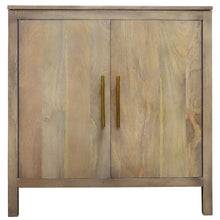 Load image into Gallery viewer, InPlace 32 W x 15D x 34H in Ash Grey Real Mango Wood 2 Door Accent Cabinet, The Lumin Design, 9020006