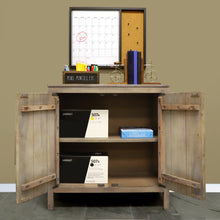 Load image into Gallery viewer, InPlace 32 W x 15D x 34H in Ash Grey Real Mango Wood 2 Door Accent Cabinet, The Lumin Design, 9020006