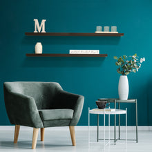 Load image into Gallery viewer, InPlace 72 in Espresso Floating Shelf Wall Mounted Hidden Brackets, 9580008E