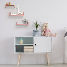 Load image into Gallery viewer, InPlace 3 Pc 16.5 in W, 13.88 in W, 10.25 in W Pink U Ledge Shelf Set, 9580030E