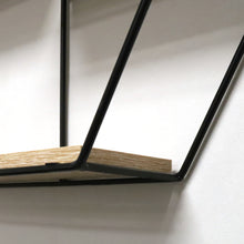 Load image into Gallery viewer, InPlace 18.98 in. W x 3.98 in. D x 16.62 in. H Barnwood/Metal Hexagon Wire Shelf, 9602200E