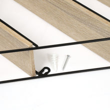 Load image into Gallery viewer, InPlace 16.26-in W x 3.98-in D x 19.83-in H Barnwood and Metal Diamond Wire Shelf, 9602202E
