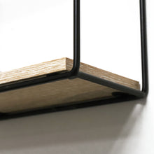 Load image into Gallery viewer, InPlace 2 Pack 9.74-in W x 4-in D x 8-in H Barnwood and Metal Cube Wire Shelf, 9602206E