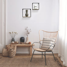 Load image into Gallery viewer, InPlace 2 Pack 9.74-in W x 4-in D x 8-in H Barnwood and Metal Cube Wire Shelf, 9602206E