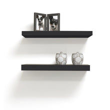 Load image into Gallery viewer, InPlace 2 Pc 18 in W x 8 in D x 1.50 in H Black Hidden Bracket Shelf, 9603000E