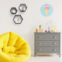 Load image into Gallery viewer, InPlace 3 Pc 12 in W, 10 in W, 8 in W Navy Hexagon Shelf Set, 9605022E