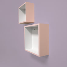 Load image into Gallery viewer, InPlace 2 Pc 10 in W & 8 in W Navy Cube Shelf Set, 9605026E