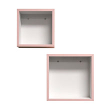Load image into Gallery viewer, InPlace 2 Pc 10 in W & 8 in W Navy Cube Shelf Set, 9605026E