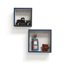Load image into Gallery viewer, InPlace 2 Pc 10 in W & 8 in W Navy Cube Shelf Set, 9605026E