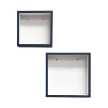 Load image into Gallery viewer, InPlace 2 Pc 10 in W & 8 in W Navy Cube Shelf Set, 9605026E