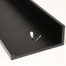 Load image into Gallery viewer, InPlace 24 in W x 9 in D x 3.5 in H Black Deep Ledge Shelf, 9605034E