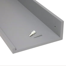 Load image into Gallery viewer, InPlace 24 in W x 9 in D x 3.5 in H Grey Deep Ledge Shelf, 9605032E
