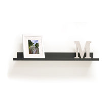 Load image into Gallery viewer, InPlace 24 in W x 9 in D x 3.5 in H Black Deep Ledge Shelf, 9605034E