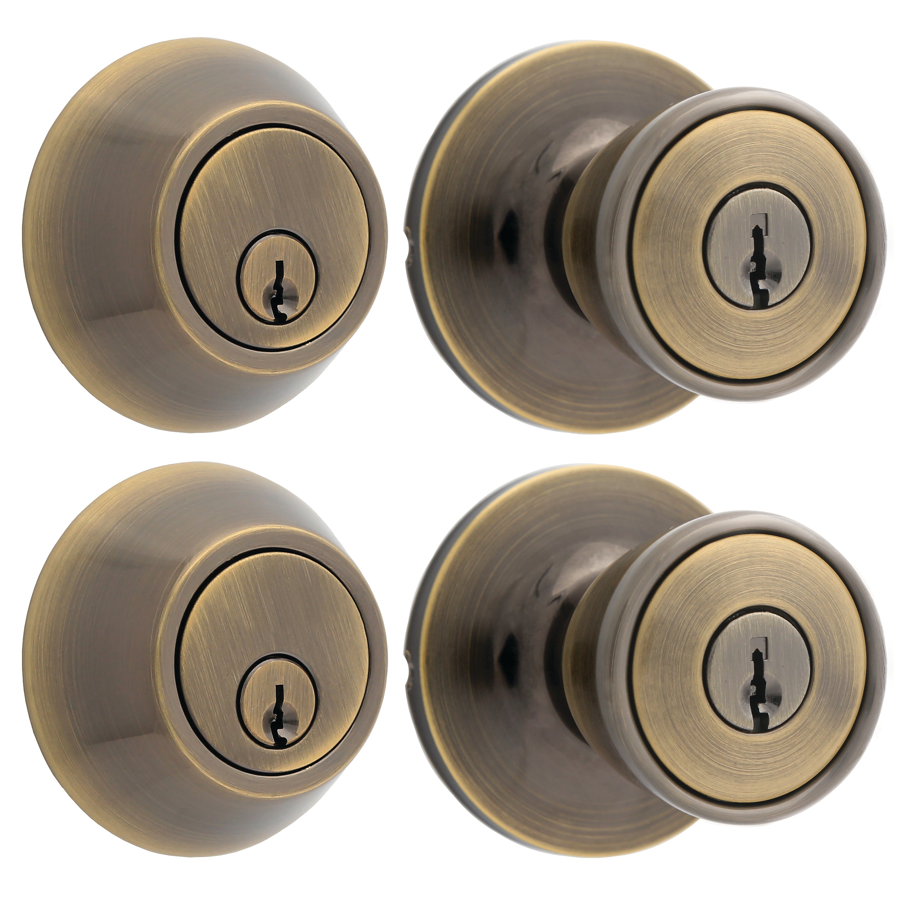 Atlas® Home Security Kit Entry Door Knob and Door Deadbolt – Lewis ...