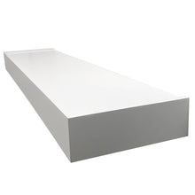 Load image into Gallery viewer, InPlace 24 in W x 8.50 in D x 2.75 in H White Floating Bracket Shelf with Edge, 9580028E
