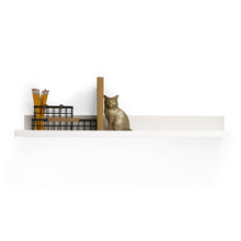 Load image into Gallery viewer, InPlace 24 in W x 9 in D x 3.5 in H White Deep Ledge Shelf, 9605030E
