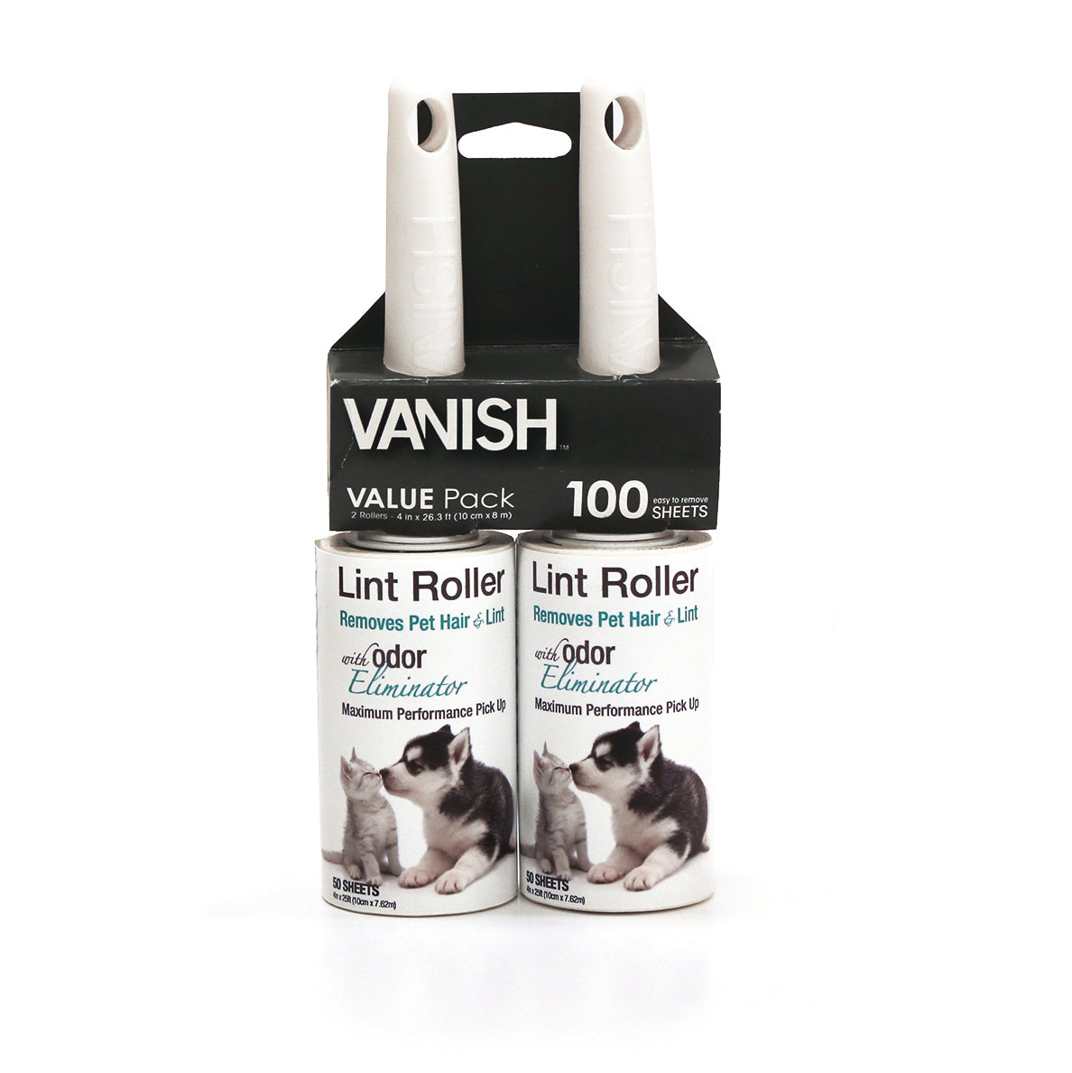 Odor Eliminator 2 Pack of Lint Rollers (100 sheets) Lewis Hyman Inc.